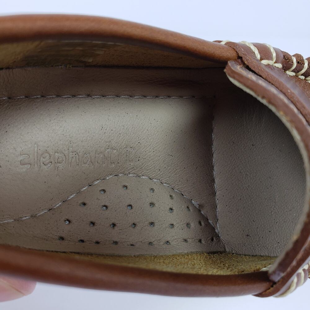 Elephantito Alex Drivers Baby Boys Sz 6 Brown Leather Slip On Casual Loafer Shoe - Picture 9 of 13